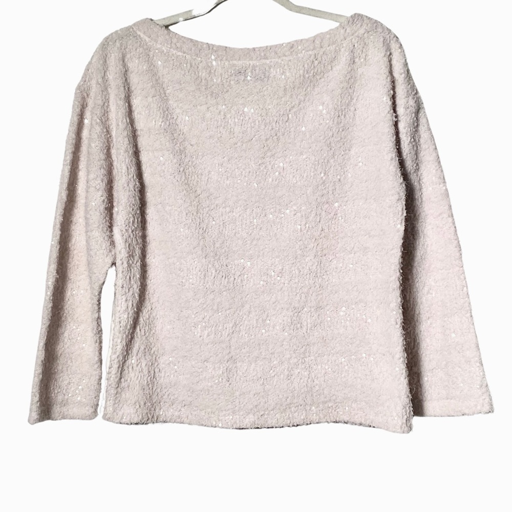 Heed Creamy White Sequin Pullover Sweater, Size Xs - image 2